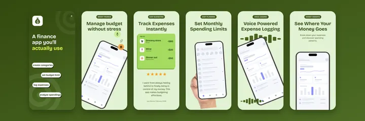 Budgetly Finance template preview