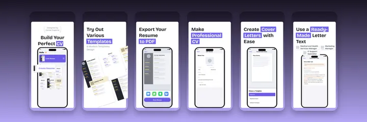 CVCraft Resume App Store screenshot template preview