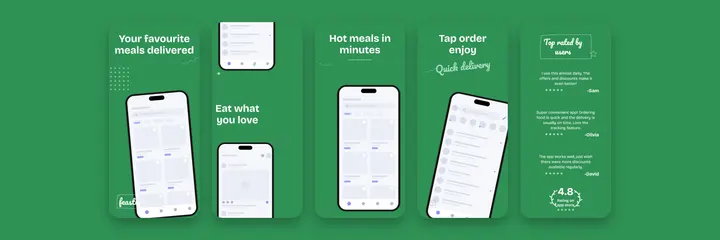 Feasto App Store screenshot template preview