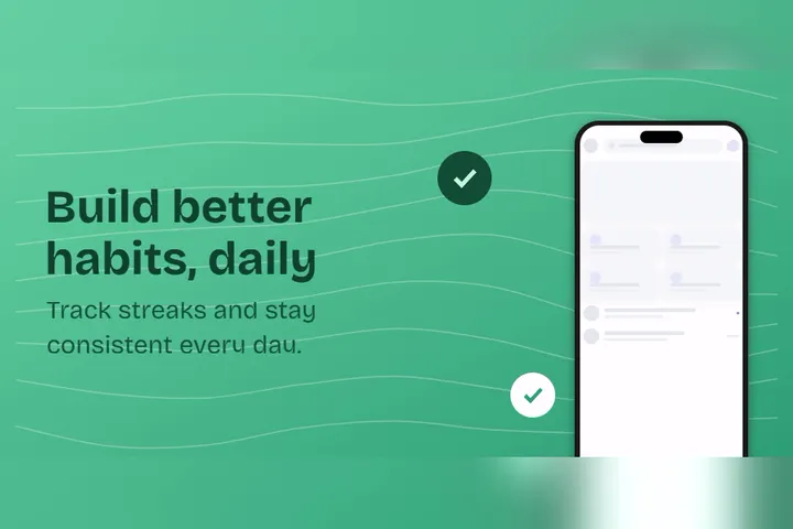 Habit Tracker Google Play feature graphic template preview