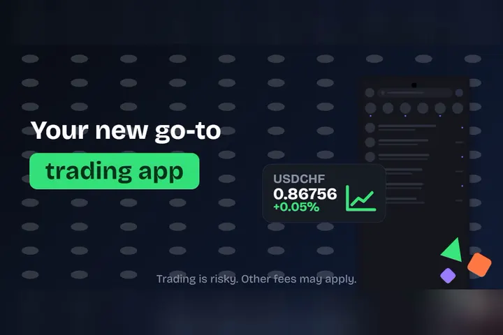 Trading App Google Play feature graphic template preview