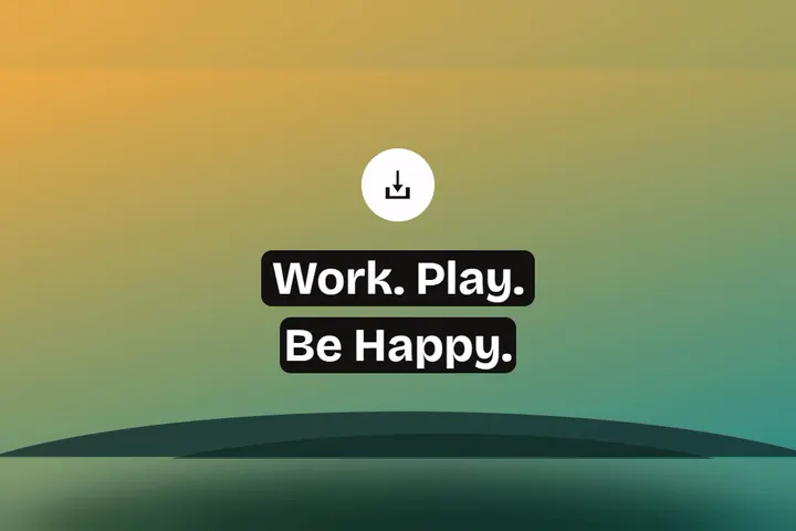 Work Play Be Happy Google Play feature graphic template preview