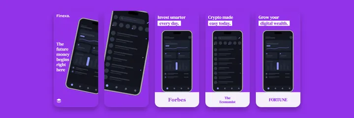 Finexa Crypto App Store screenshot template preview