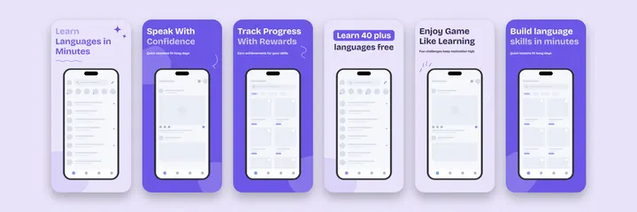 Lingua Learn App Store screenshot template preview