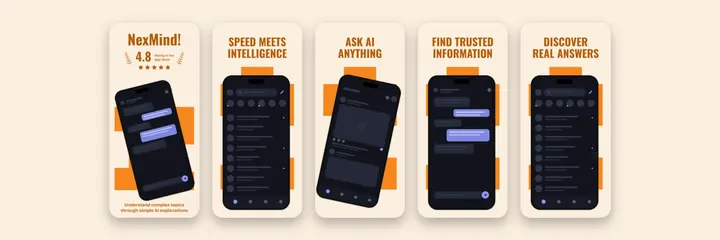 NexMind App Store screenshot template preview