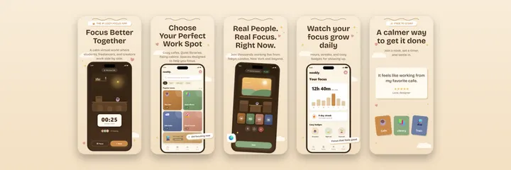 Nookly Focus App Store screenshot template preview
