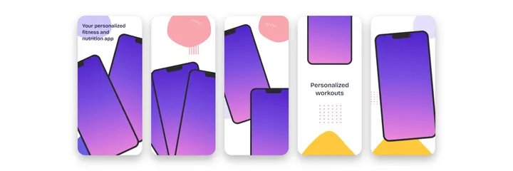 Nutrio Fitness App Store screenshot template preview