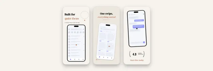 Minimal Light app preview video template preview