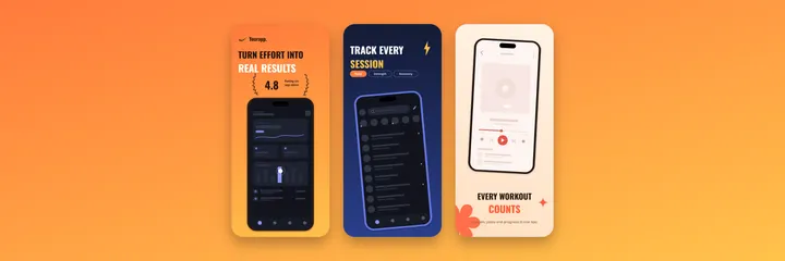 Sunrise Fitness app preview video template preview
