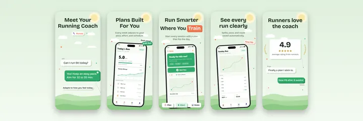 Runzo Coach App Store screenshot template preview