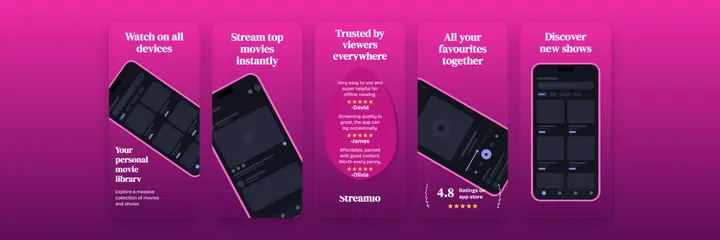 Streamio Movies App Store screenshot template preview