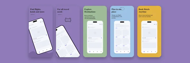 Tripora Travel App Store screenshot template preview
