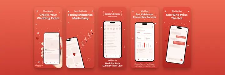 Vowly Wedding App Store screenshot template preview
