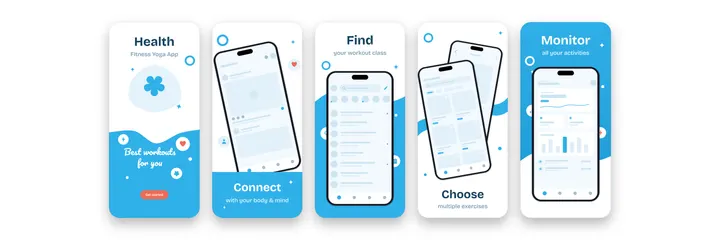 Zenfit Yoga App Store screenshot template preview